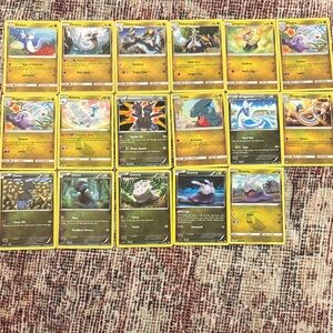 Pokemon Card Set with Yellow and Blue Accents